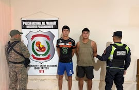 Guido Martínez Ferreira y Javier Martínez Ferreira, capturados por sicariato en Saltos del Guairá.