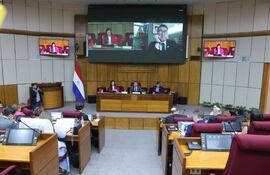 Reunión de la comisión de Legislación del Senado.