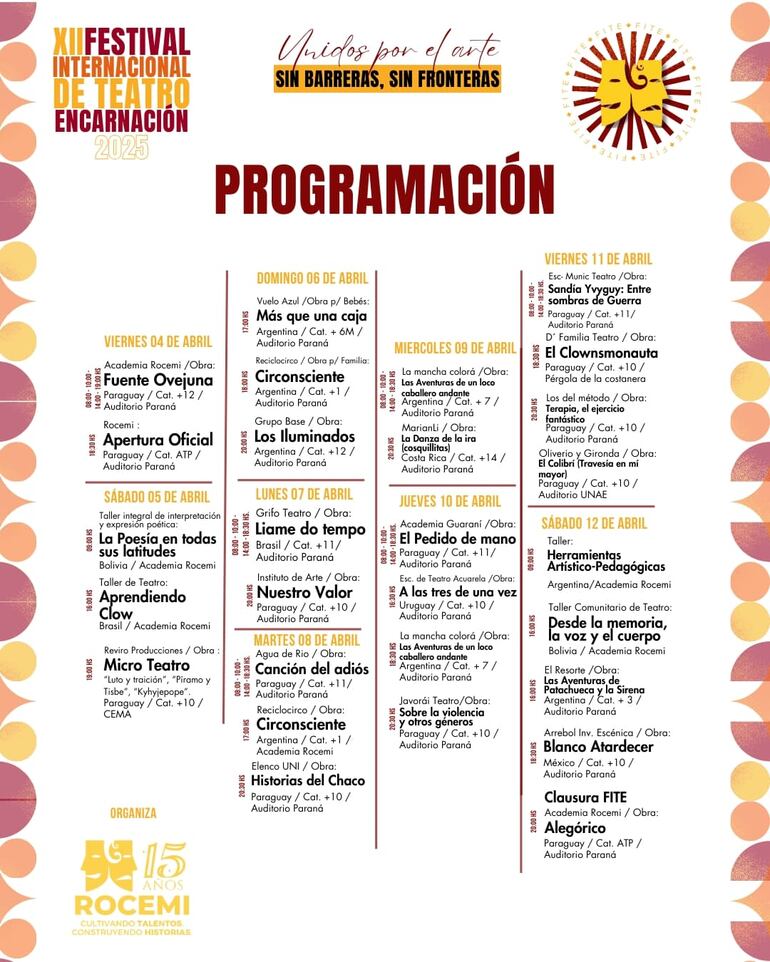 Presenta el XII Festival Internacional de Teatro de Encarnación