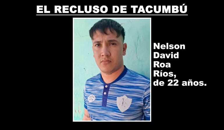 Nelson David Roa Ríos, recluso de Tacumbú sospechoso de la estafa al Club Nacional.