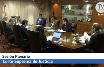 La plenaria de la Corte Suprema de este miércoles.
