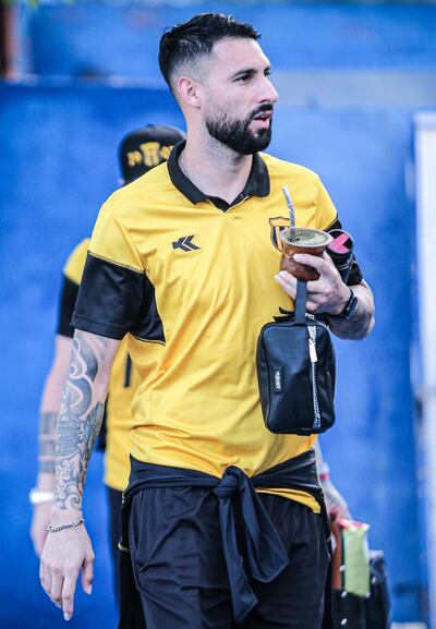 Martín Sebastián Rodríguez (35 años), arquero uruguayo de Guaraní, en proceso de recuperación.