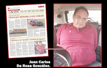 Juan Carlos Da Rosa González, cuando fue capturado en Bolivia, el año pasado.