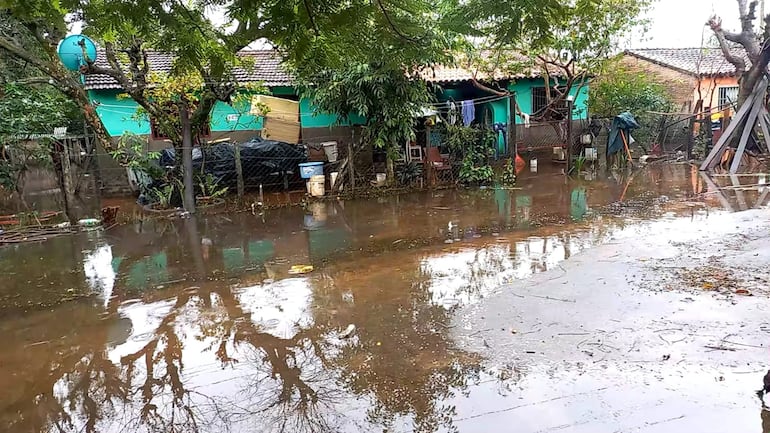 De esta manera se ven las viviendas afectadas por el agua.