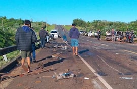 El suceso mortal ocurrió en el kilómetro 191 de la ruta PY03 en la jurisdicción del municipio de Yrybucuá