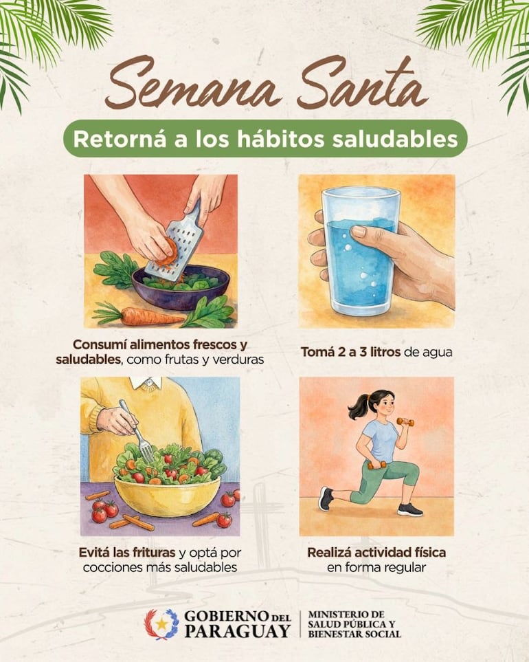 Semana Santa alimentos recomendaciones Salud