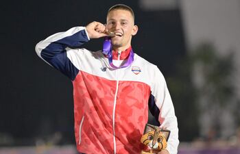 Lars Anthony Flaming logró la Medalla de Oro en lanzamiento de Jabalina en los II Juegos Panamericanos Junior Asunción 2025.