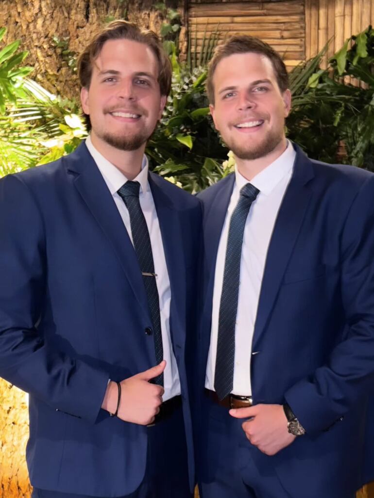 Los cumpleañeros Iván y Axel Cáceres Prayones. (Instagram/Alejandra Prayones)