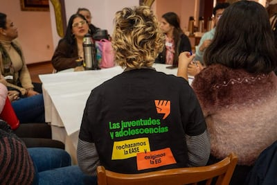 Adolescentes y jóvenes en el Foro sobre Educación Sexual Integral, organizado por Somos Pytyvõhára, el 20 de junio.