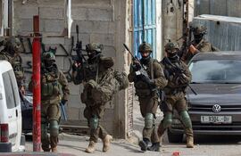Soldados israelíes durante una operación al oeste de Nablus, en Cisjordania, el pasado 19 de marzo.