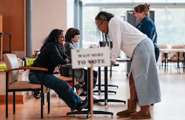 Día de elecciones en Atlanta, Georgia, Estados Unidos.