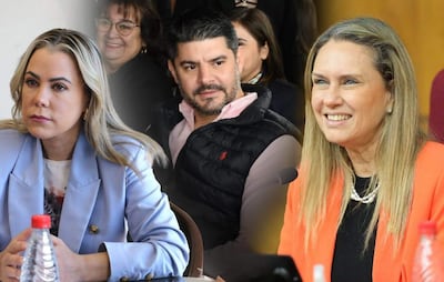 La senadora Lizarella Valiente (ANR, HC), el exintendente Óscar "Nenecho" Rodríguez (ANR, HC), y la diputada Rocío Vallejo (PPQ).