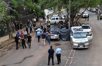 Sitio donde dos sicarios mataron al Teniente Coronel Guillermo Moral Centurión.