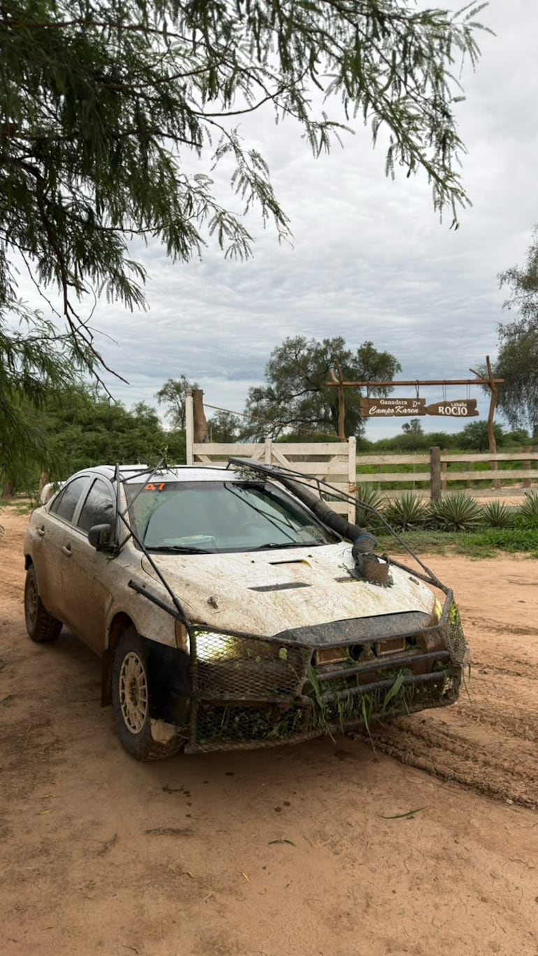 Así pasaron por la emblemática zona de Campo Karen la tripulación compuesta por César Pedotti y Nicolás Elizaur durante la recorrida.