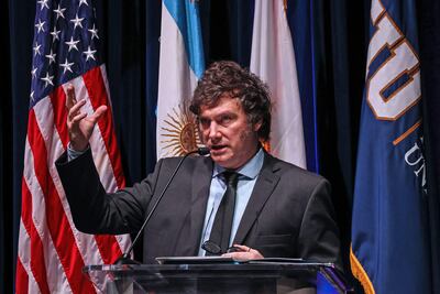 El presidente de Argentina, Javier Milei en Estados Unidos.