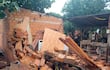 Esta vivienda quedó destruida tras el temporal.
