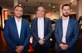 Fernando Correa, Pablo Ramos y Agustín Varela, directivos del Grupo Santa Rosa.