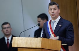 Santiago Peña en su informe de gestión ante el Congreso.