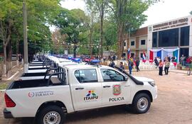 La patrulleras entregadas a las comisarías del departamento de San Pedro.