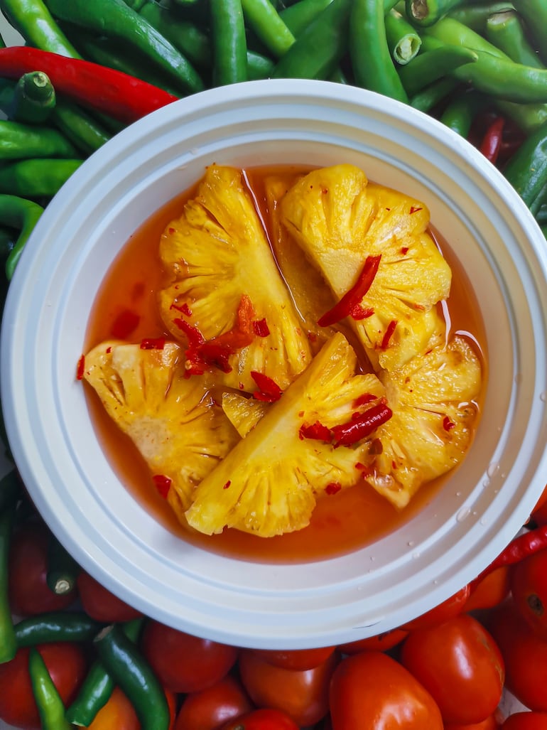 Encurtido de piña.