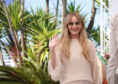 Foto de archivo. 18/05/2025.- La actriz estadounidense Jennifer Lawrence posa durante el pase gráfico de la película 'Mátate, amor' en la 78 edición del festival de Cannes (Francia), este domingo. EFE/ Clemens Bilan
