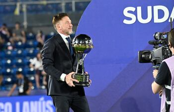 Alejandro Domínguez, actual presidente de la Conmebol, ayer en la final de la Copa Sudamericana.