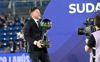 Alejandro Domínguez, actual presidente de la Conmebol, ayer en la final de la Copa Sudamericana.