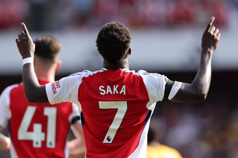 Bukayo Saka, uno de los mejores del Arsenal