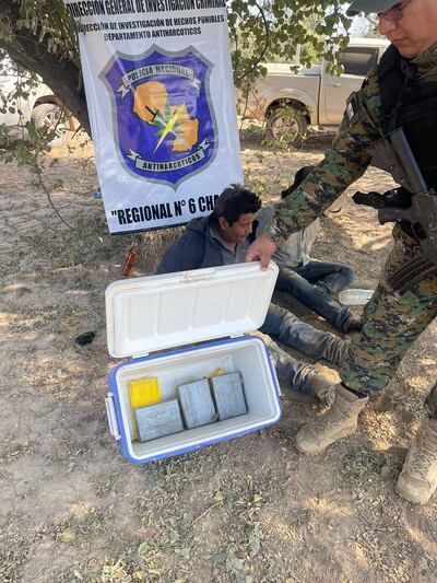 La droga era trasladada en una conservadora por un boliviano y un paraguayo.