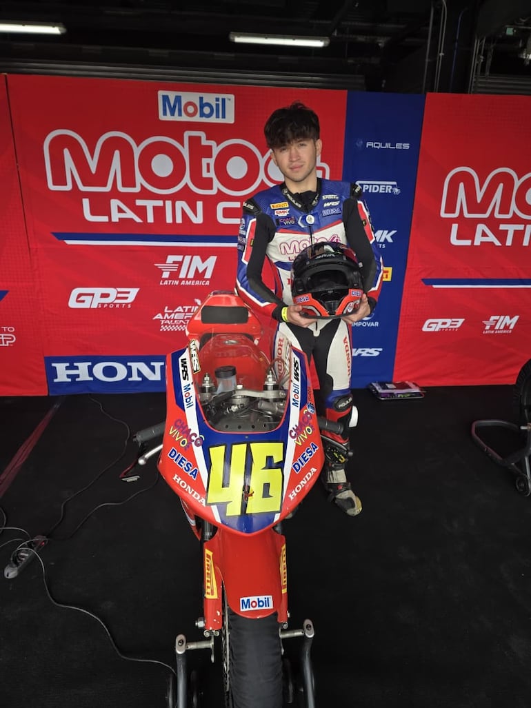 Nico Torrez, con su habitual #46, ya está listo para afrontar otra competencia de la Moto4 Latin Cup.