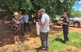 Preciso momento que la comitiva interviniente llega a la finca donde se denunció la invasión de la referida propiedad