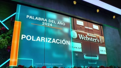‘Polarización’, palabra del año 2024 para la editorial estadounidense Merriam-Webster