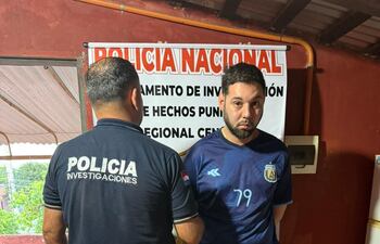 José Camilo Marecos Núñez (28), detenido por el atentado contra periodista Aníbal Benítez, en Lambaré.