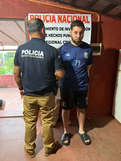 José Camilo Marecos Núñez (28), detenido por el atentado contra periodista Aníbal Benítez, en Lambaré.