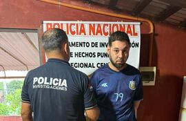 José Camilo Marecos Núñez (28), detenido por el atentado contra periodista Aníbal Benítez, en Lambaré.