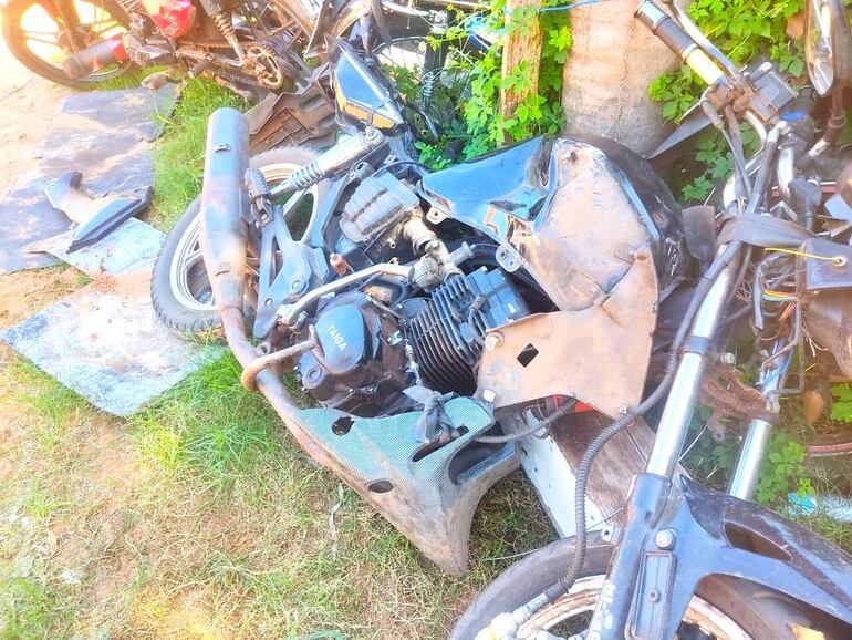 La motocicleta incautada a Reinaldo Juan Martínez Molinas (29), quien dio positivo al alcotest.