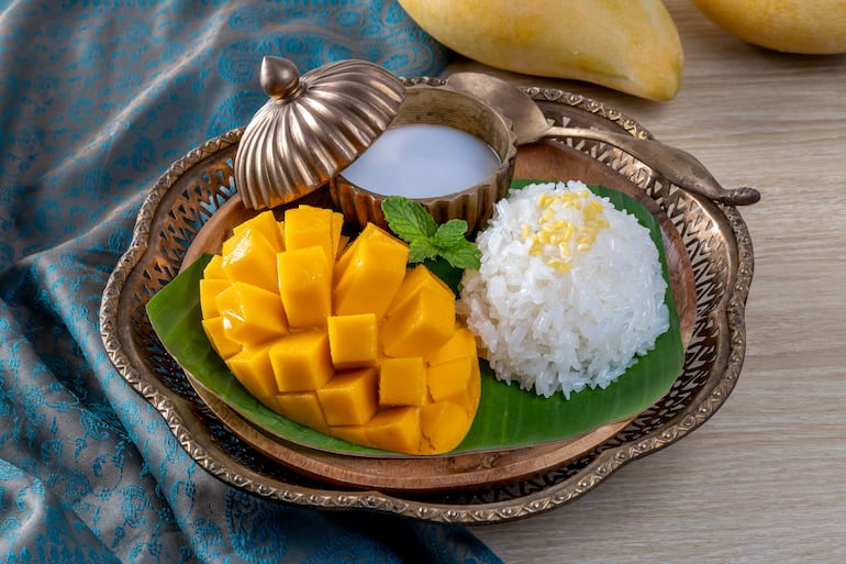 Arroz thai con mango.