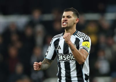 Bruno Guimaraes (28 años), en el festejo de su gran anotación.