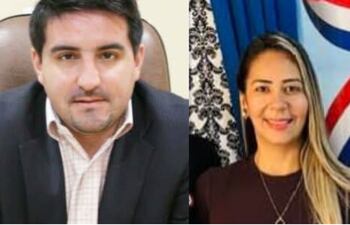 Concejal Departamental Ever Brítez y su esposa Violeta Rojas.