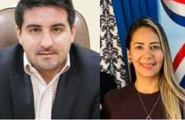 Concejal Departamental Ever Brítez y su esposa Violeta Rojas.