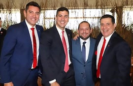 De izq. a der. Pedro Alliana, Santiago Peña, Ricardo Torres Alliana y Horacio Cartes.