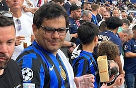 El director jurídico del IPS en la final de la Champions League.