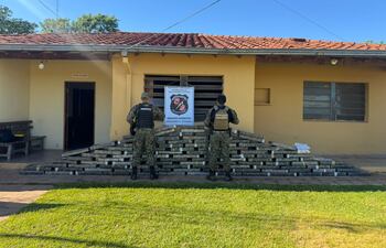 La droga incautada por la Policía de Antinarcóticos.