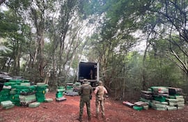 La marihuana incautada fue llevada a la sede de la Policía Federal en Guaíra.