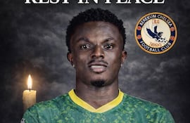 Dominic Frimpong, fallecido durante un ataque al plantel de Berekum Chelsea de Ghana.
