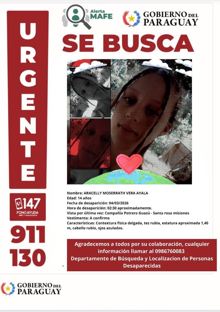 Foto de Aracely Vera, adolescente desaparecida