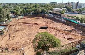 Una de las imágenes difundidas en las redes con la segunda etapa de excavación de Para Uno.