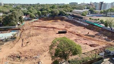 Una de las imágenes difundidas en las redes con la segunda etapa de excavación de Para Uno.