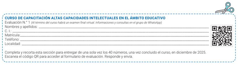 Curso de capacitación Altas capacidades intelectuales en el ámbito educativo