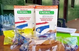 Los alimentos que contiene cada kit de merienda escolar que está distribuyendo la Gobernación de Central.